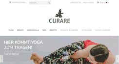 Desktop Screenshot of curare-yogawear.com